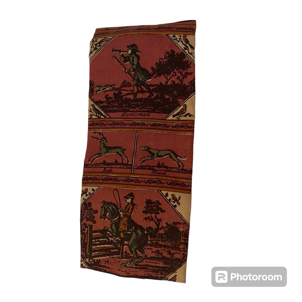 ROOSTER BRAND VINTAGE STOCK TIE WOMENS EQUESTRIAN ACCESSORY RED BLACK TAN HORSE
